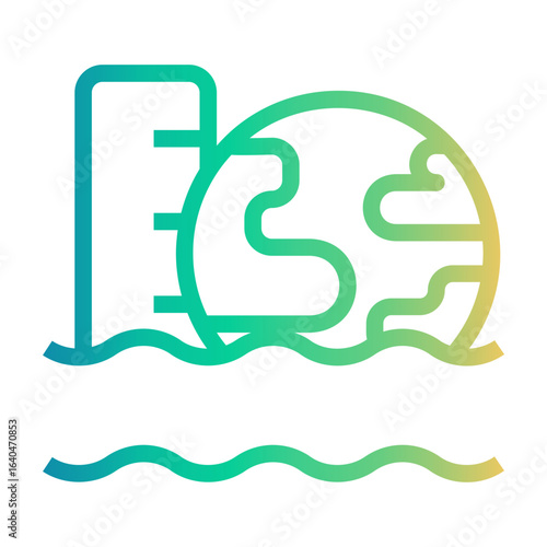 climate change Line Gradient Icon