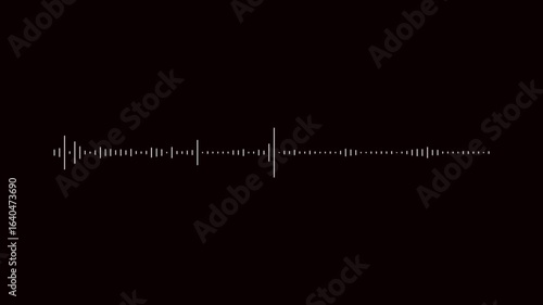 Sound Wave Patterns Animation on Black Background

