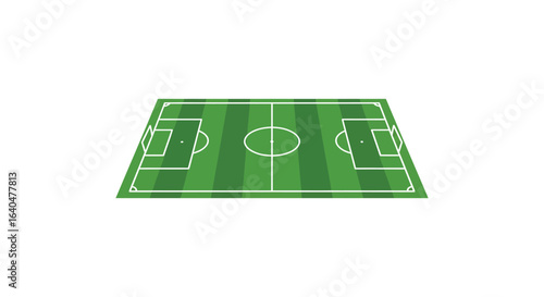 Aerial View of a Soccer Field with Lines and Goals silhouette