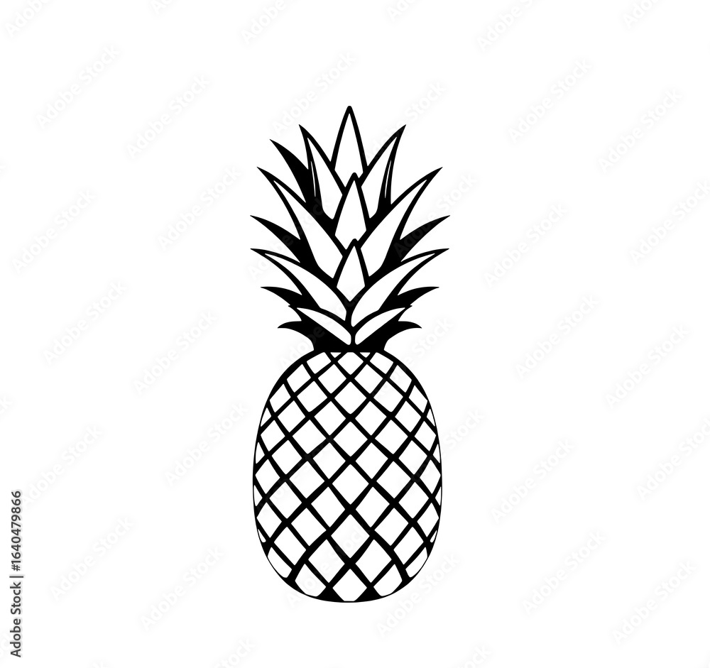 Fototapeta premium pineapple vector illustration