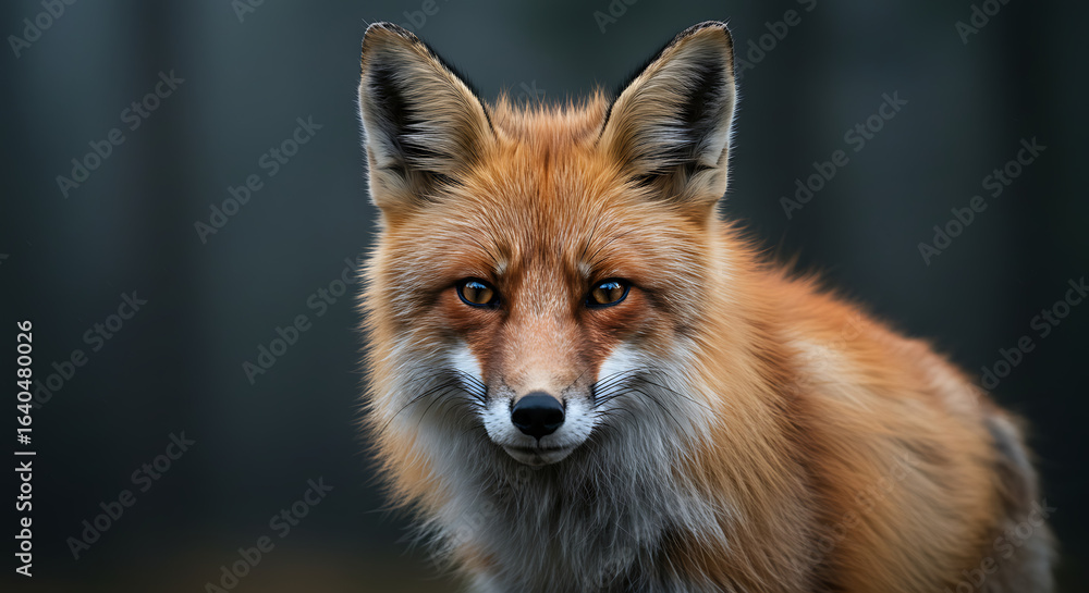 Fototapeta premium Close Up Of A Cat Facing Away With Pointed Ears And Fluffy Fur