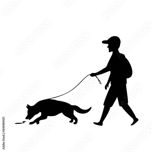 Mantrailing training silhouet...