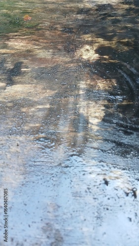 Urban Scene Through Textured Wet Glass