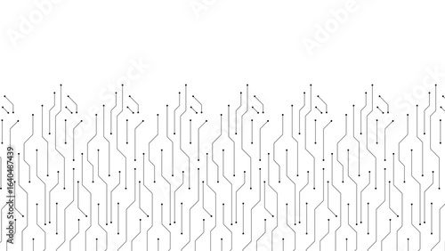 Circuit board texture isolated on transparent background. Technology digital circuit board for Cpu, motherboard, semiconductor, and computer processor 