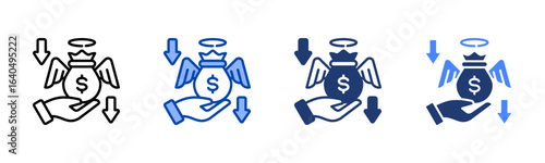 Buyout icon set multiple style collection