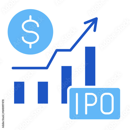 Stock Market  Icon Element For Design