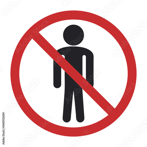 Isolated sign of do not enter sign, no trespassing, authorized personnel only, prohibit people from passing sign
