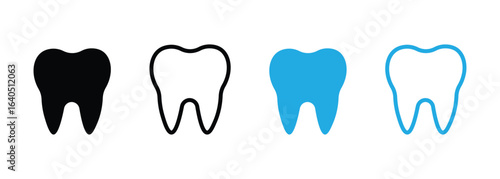 Clean tooth dental care icon. Tooth vector icon symbol. vector illustration