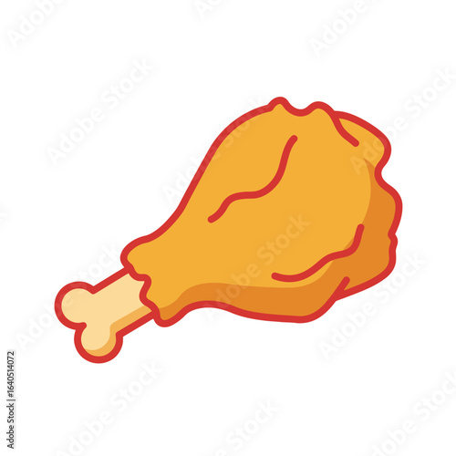 Fried Chicken Leg Illustration: Crispy Deliciousness