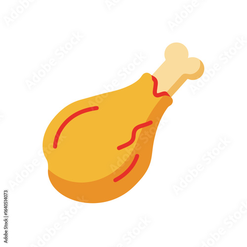 Fried Chicken Leg Icon: Crispy and Delicious