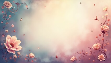 Delicate floral design with pastel colors and soft lighting.