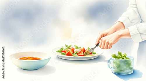 woman holding a bowl of fresh salad