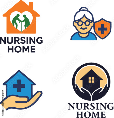 set of nursing home logo