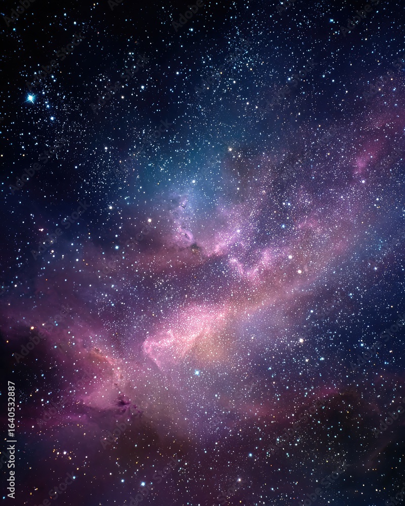 Naklejka premium Deep space nebula with vibrant colors and stars