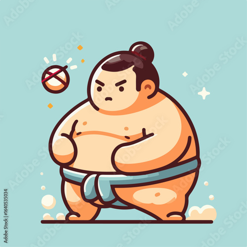 sumo wrestler vector illustration