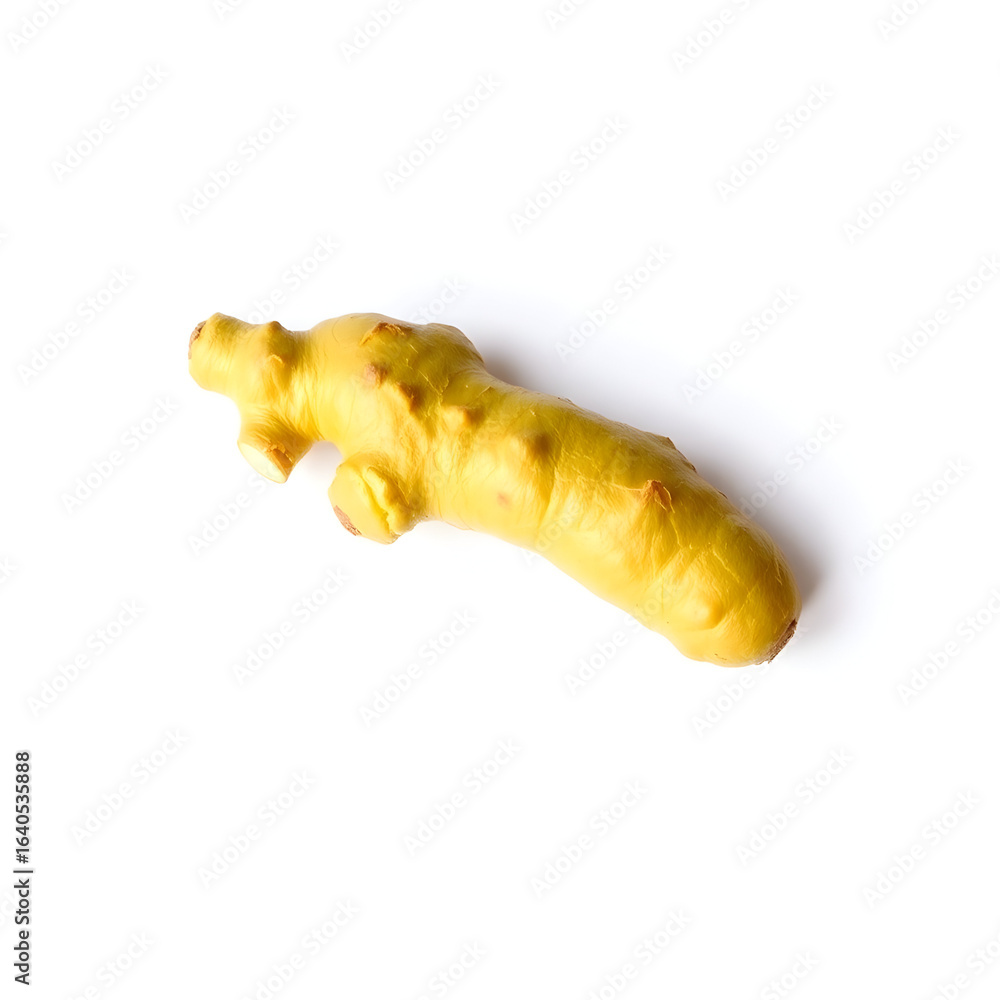 Naklejka premium A green brownish ginger on white background