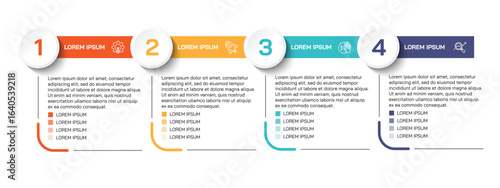 Steps business data visualization timeline process infographic template design with icons