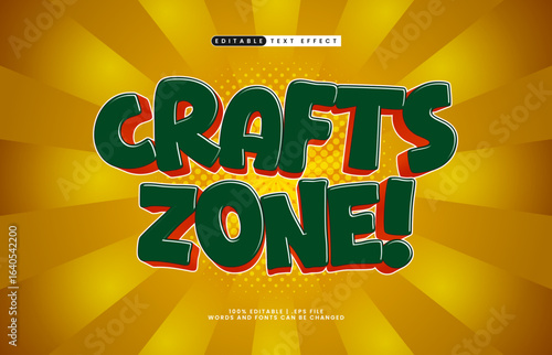 crafts zone editable text effect with a kids and play text effect
