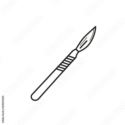 Surgical scalpel hand drawn icon