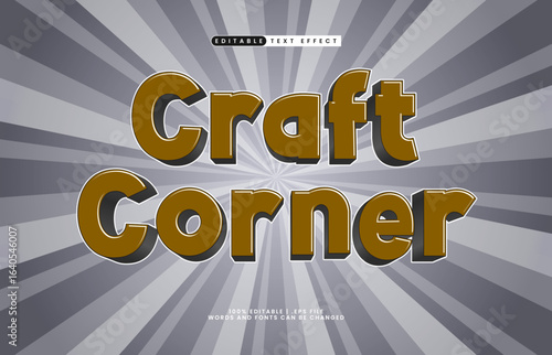 craft corner editable text effect with a kids and play text effect