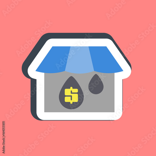 Sticker oil market. Oil Industry elements.