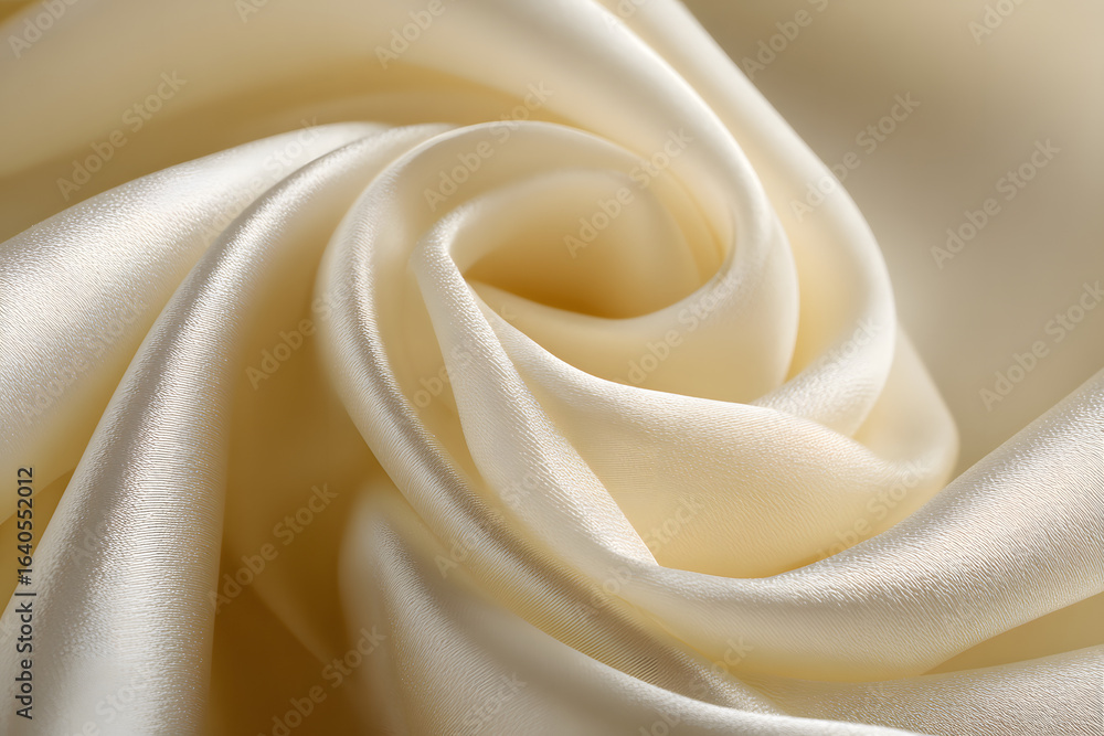 Obraz premium Creamy, lustrous fabric folds
