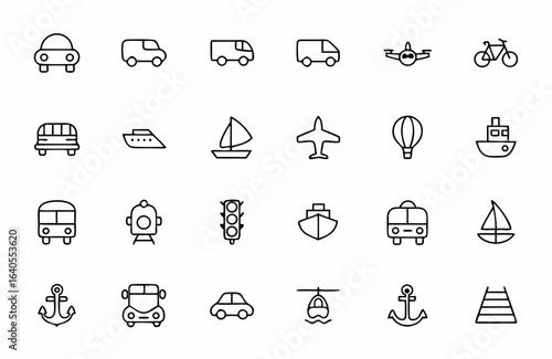 constractions icons set, constraction vehicle icons set