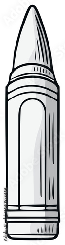 A single, detailed cartoon-style bullet