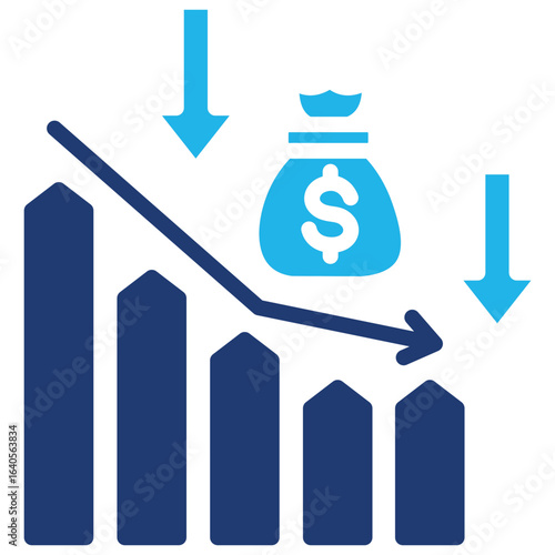 Economy Down Icon