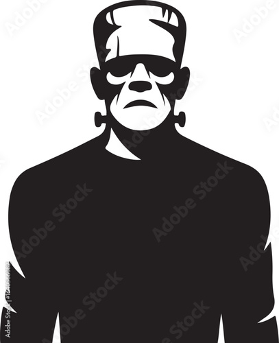 Frankenstein monster silhouette vector illustration design