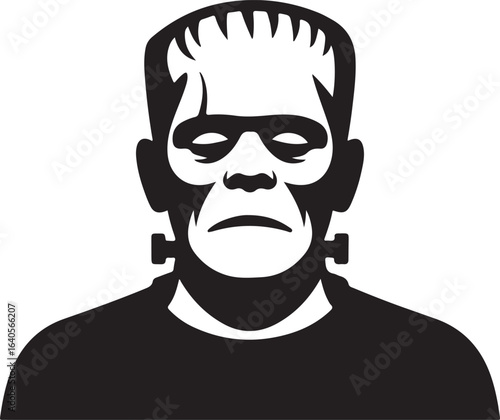 Frankenstein monster silhouette vector illustration design