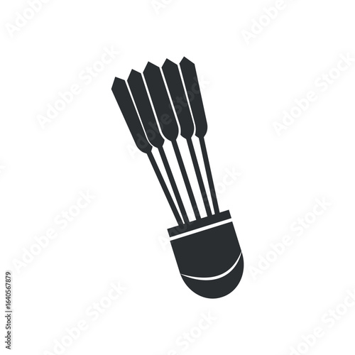 Badminton Shuttlecock, Simple Vector Icon, Badminton Sport items, Line Art, enthusiasts, vector illustration, activities and tournaments, feathers and cork, bat, game, Logo, silhouette,
