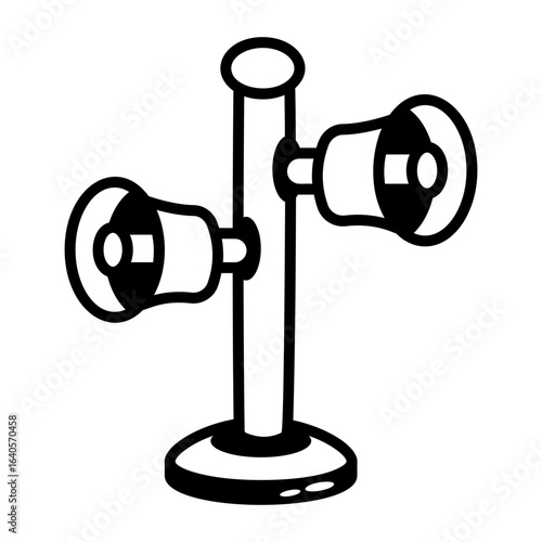 A hand drawn style icon showing emergency siren