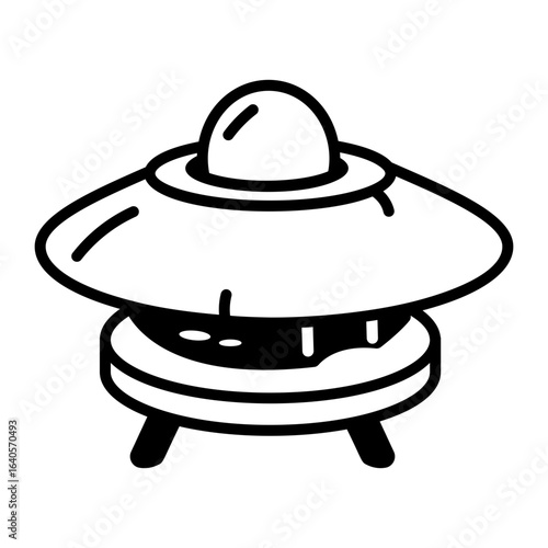 A drawing style icon depicting solar sensor

