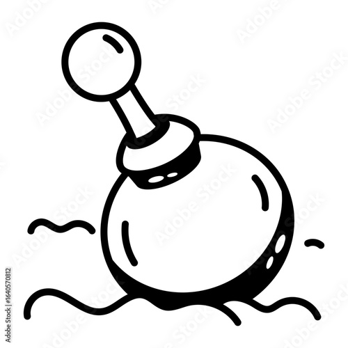 A doodle style icon showing weather buoy