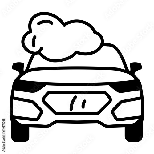 A doodle style icon showing fog
