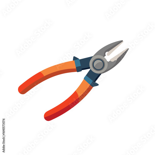  Pliers isolated flat vector illustration white background