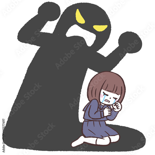 Foto 怒られて泣いている女の子のイラスト
