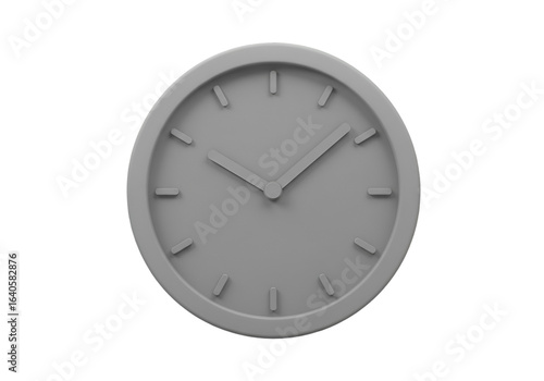 Wallpaper Mural Gray Analog Clock Isolated on Black Background Time Concept Photo Torontodigital.ca