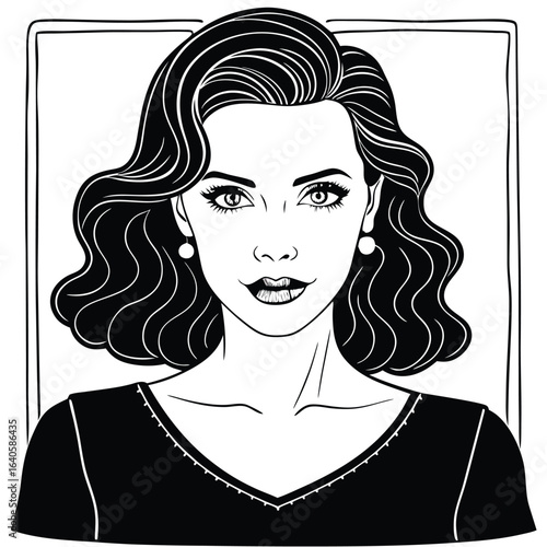 silhouette of a woman illustration vector