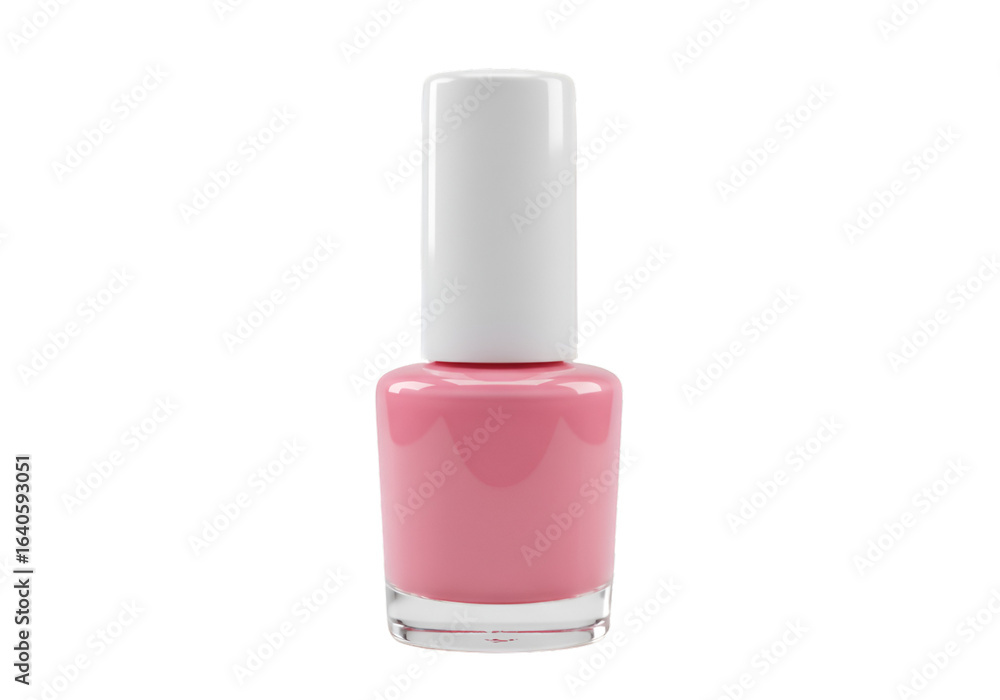 Pink Nail Polish Bottle Illustration Isolated on Transparent Background Pink Nail Polish Bottle Illustration Isolated on Transparent Background