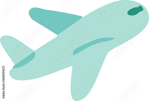 Abstract watercolor travel airplane icon, isolated background. Modern design for air travel and transportation