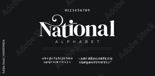 National creative modern stylish calligraphy letter logo design