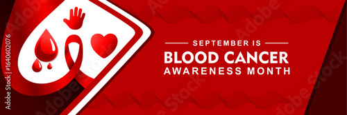 September is Blood Cancer Awareness Month Vector Illustration to raise awareness about our efforts to fight blood cancers.Great for banner, poster, card and social media.