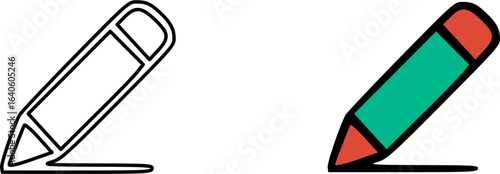 A simple cartoon illustration of a trash can with a red lid and orange body.