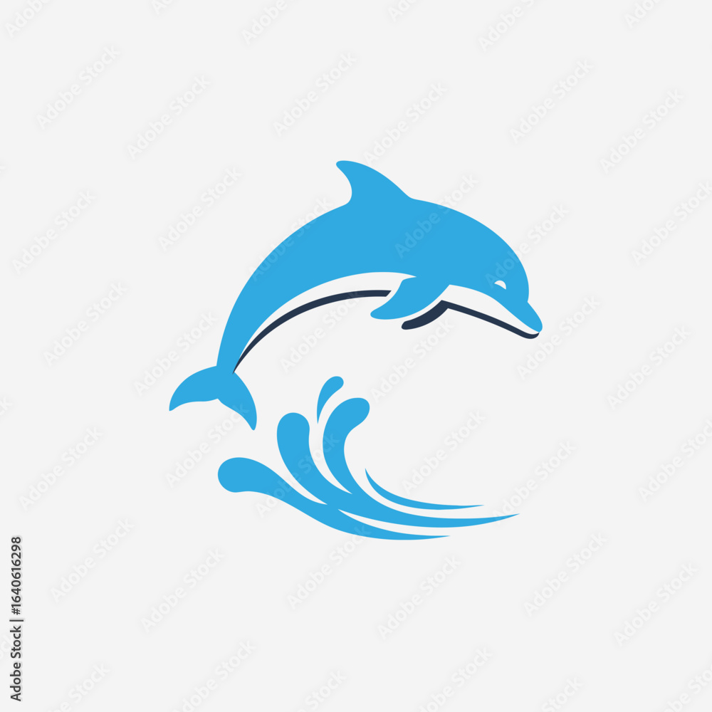 Fototapeta premium Green and blue icon of a refrigerator with leaf and cooling symbols.