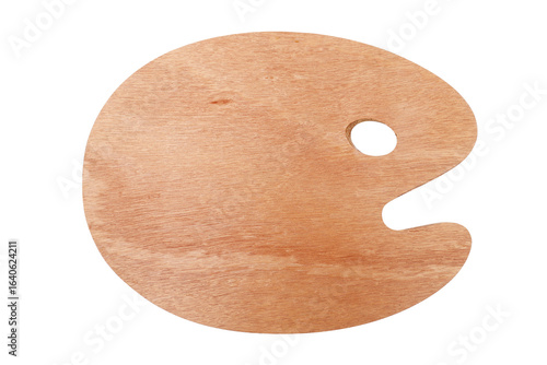 Blank wooden palette for painting, png file