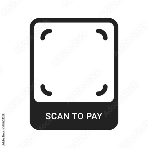 QR code sign with scan to pay text