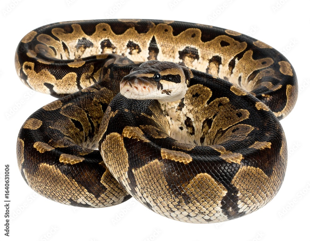 Obraz premium Close-up of a coiled snake (1)