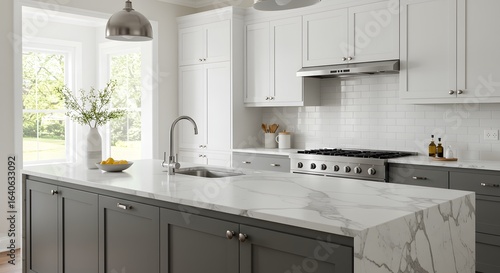 Stylish Kitchen Design with Pendant Lighting